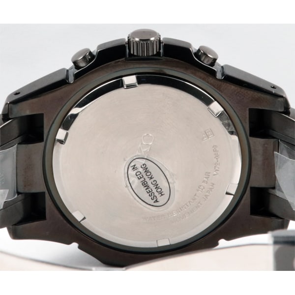 SEIKO SSC095P1 Watch - Men's Solar Chronograph Black Dial Alarm 10BAR Water Resistant IP Bracelet Watch (Image 4)