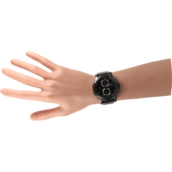 SEIKO SSC095P1 Watch - Men's Solar Chronograph Black Dial Alarm 10BAR Water Resistant IP Bracelet Watch (Image 6)