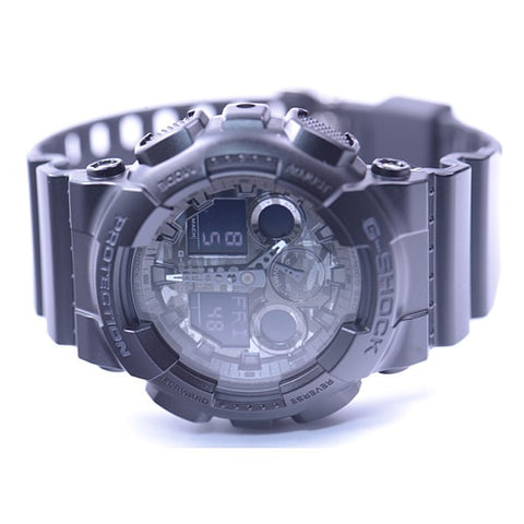 CASIO GA 100CF 1AJF Men's Camouflage Dial Watch with Durable Resin Band, Water Resistant Design, LED Light and Shock Resistant Features for Everyday Adventure