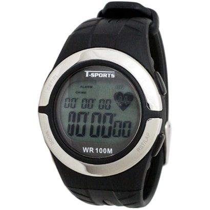 CLEVER TS D028 BK Men's T SPORTS Digital Watch with Water Resistance, LED Display, Countdown Timer, and Durable Design for Active Lifestyles