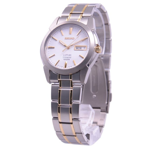 SEIKO SGG733P1 Watch - Men's Quartz Combination Bracelet Water Resistant 10BAR Sapphire Crystal Stylish Watch