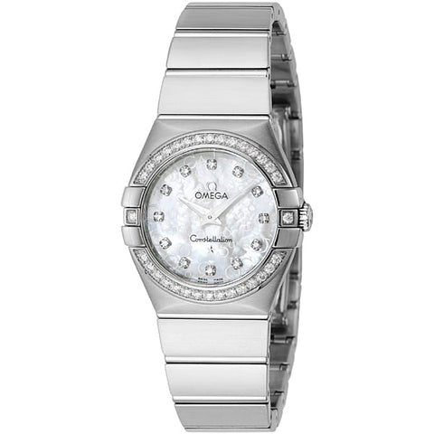 OMEGA 123.15.27.60.55.005 Ladies Constellation Quartz Swiss Luxury Watch with Elegant Design and Date Function