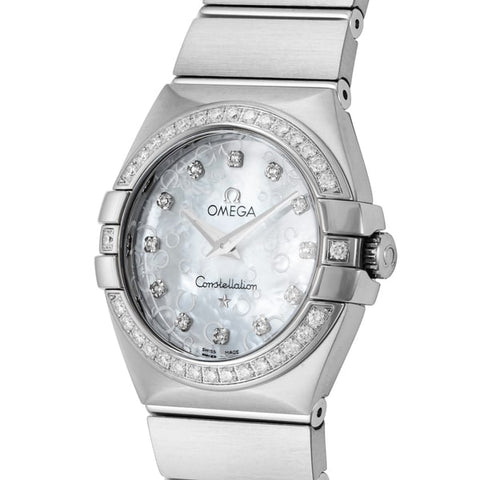 OMEGA 123.15.27.60.55.005 Ladies Constellation Quartz Swiss Luxury Watch with Elegant Design and Date Function