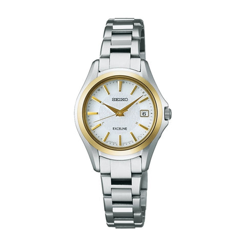 SEIKO SWCW098 Ladies EXCELINE Solar Radio Controlled Watch with Elegant Design, Eco Friendly Solar Power, and Precision Timekeeping