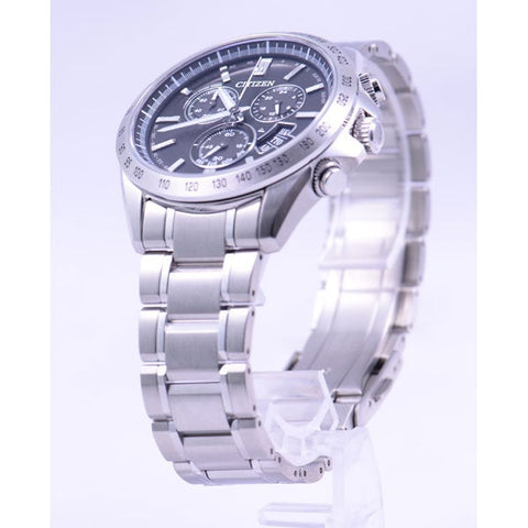 CITIZEN BY0130 51E Eco Drive Radio Controlled Men's Watch with Stainless Steel Band and Silver/Black Design for Precision Timekeeping