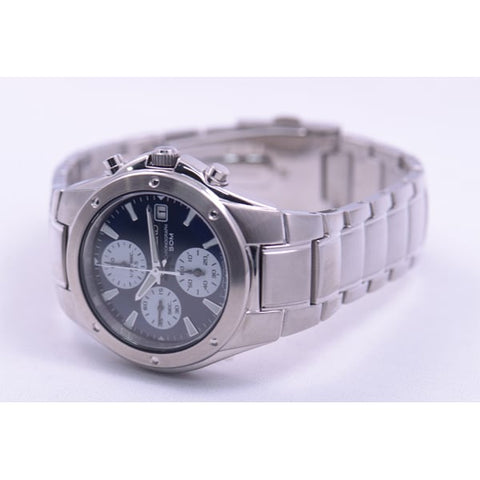 SEIKO SNDA97 Watch - Men's 5 Chrono Stainless Steel Bracelet 50M Water Resistant Stopwatch Watch (Image 3)