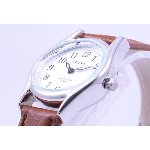 CLEVER TE AL009 WTS Elegant Women's Watch with Water Resistant Design, Stylish Silver Tone, and Comfortable Leather Strap for Everyday Wear