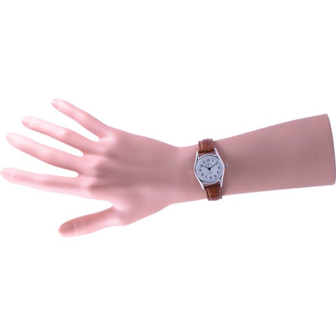 CLEVER TE AL009 WTS Elegant Women's Watch with Water Resistant Design, Stylish Silver Tone, and Comfortable Leather Strap for Everyday Wear