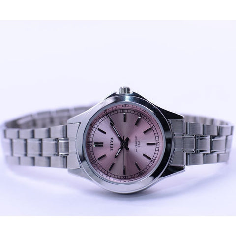 CLEVER TE AL037 PKS Elegant Ladies Watch with Durable Stainless Steel, Sparkling Crystal Accents, Water Resistant Design and Adjustable Strap for Everyday Wear