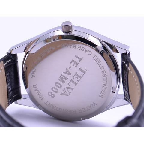 CLEVER TE AM008 WTS Stylish Men's Watch with Durable Stainless Steel, Water Resistant Design, Elegant Chronograph Features and Comfortable Leather Strap