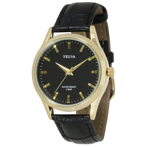 CLEVER TE AM033 BKG Stylish Men's Watch with Durable Stainless Steel, Water Resistant Design, and Elegant Black Dial for Everyday Wear