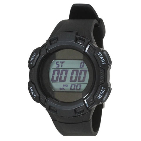 CLEVER TE D053 BK Stylish Digital Watch with Waterproof Design, LED Backlight, Alarm Function, and Sleek Black Finish