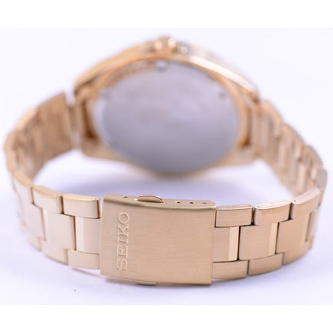 SEIKO SUR212P1 Watch - Men's Gold Plated Bracelet Water Resistant 100m Classic Design Quartz Watch (Image 5)