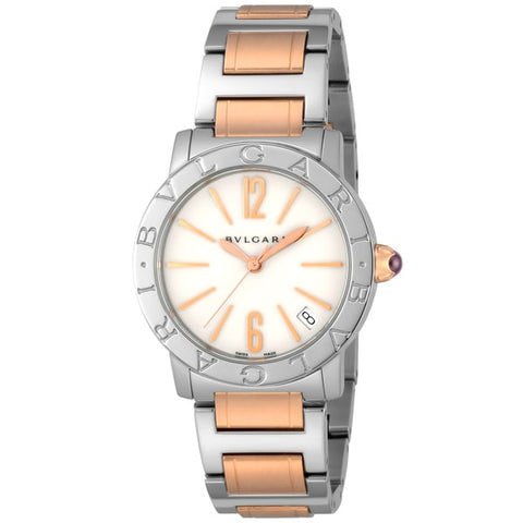 BVLGARI BBL33WSSPGD Elegant White Dial Stainless Steel Case Automatic Movement 2-Year Warranty