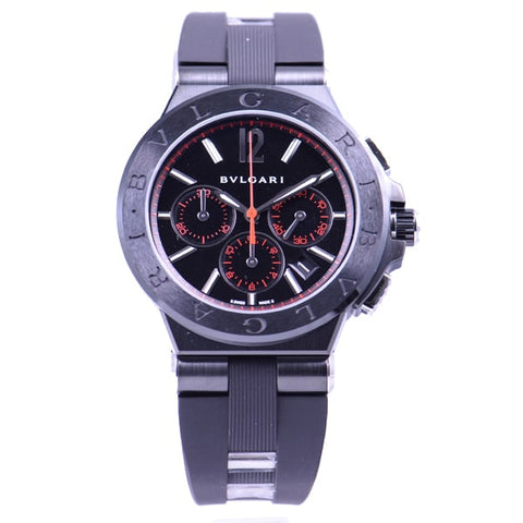 BVLGARI DG42BBSCVDCH/1 Watch - Diagono Ultra Nero Black Watch with 2-Year Warranty - Parallel Import