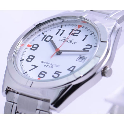 CITIZEN D024 204 Men's Watch with Date Feature, Stylish Stainless Steel ...