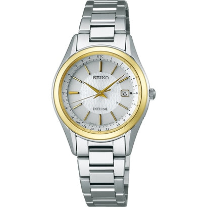 SEIKO SWCW118 Ladies Excelline Watch with Elegant Design, Durable Stainless Steel, Water Resistant, and Quartz Movement for Timeless Style