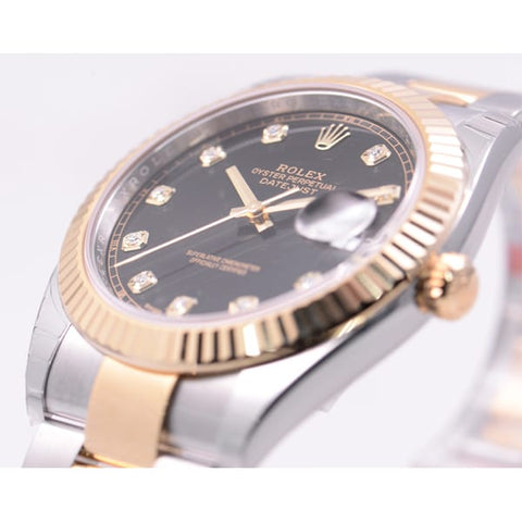 ROLEX 126333G Watch - ROLEX Datejust 41 Jubilee Black - Luxury Swiss Watch with Gold and Steel Finish (Image 2)