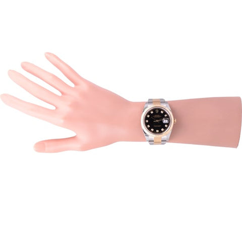ROLEX 126333G Watch - ROLEX Datejust 41 Jubilee Black - Luxury Swiss Watch with Gold and Steel Finish (Image 6)