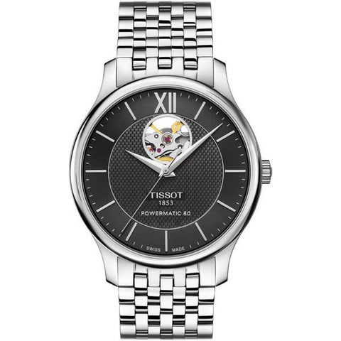 TISSOT T0639071105800 Watch - Tradition Powermatic 80 Open Heart （TRADITION POWERMATIC 80 OPEN HEART） [Parallel Import]