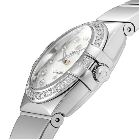 OMEGA 123.15.24.60.55.004 Ladies Constellation White Pearl Automatic Movement Luxury Watch with 5 Year Warranty