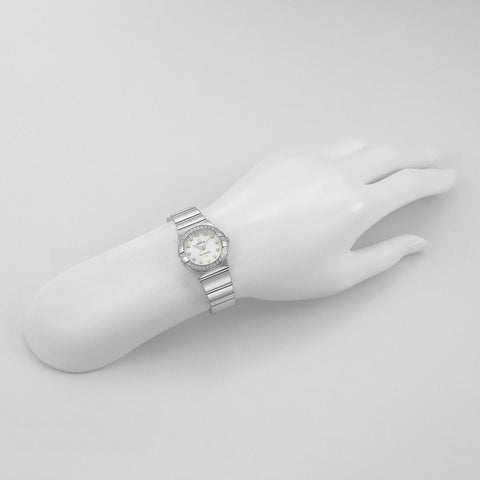 OMEGA 123.15.24.60.55.004 Ladies Constellation White Pearl Automatic Movement Luxury Watch with 5 Year Warranty