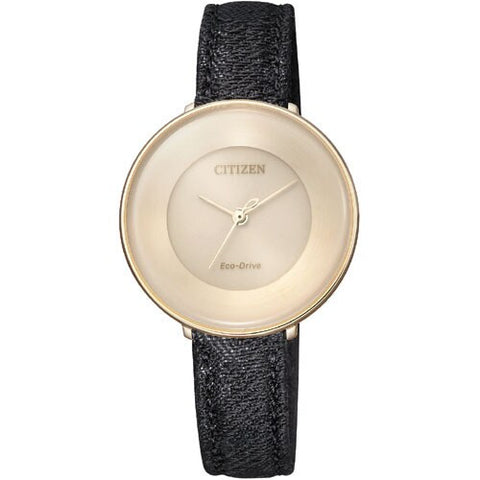 CITIZEN EM0608-42X Watch - EM0608 42X Eco Drive Luxury Watch with Nishijin Textile Band and Rose Gold Accents for Boys