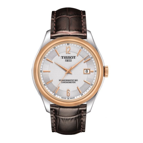TISSOT T108.408.26.037.00 Watch - Men's BALLADE AT COSC Automatic Movement Calf Leather Strap 2 Year Warranty Watch