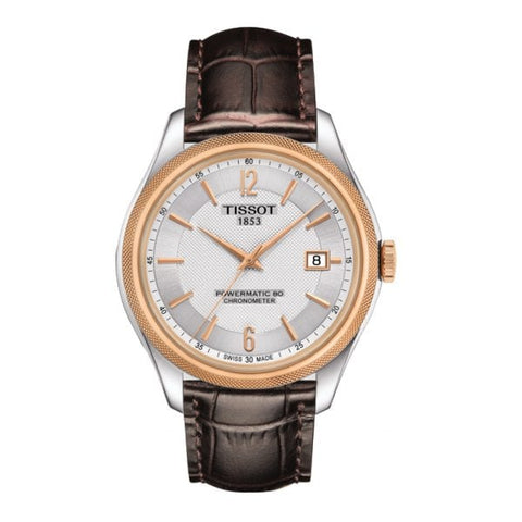 TISSOT T108.408.26.037.00 Watch - Men's BALLADE AT COSC Automatic Movement Calf Leather Strap 2 Year Warranty Watch