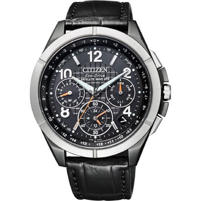 CITIZEN CC9075 61E Men's Black Titanium Eco Drive GPS Satellite Radio Controlled Watch Limited Edition with Black Calf Band