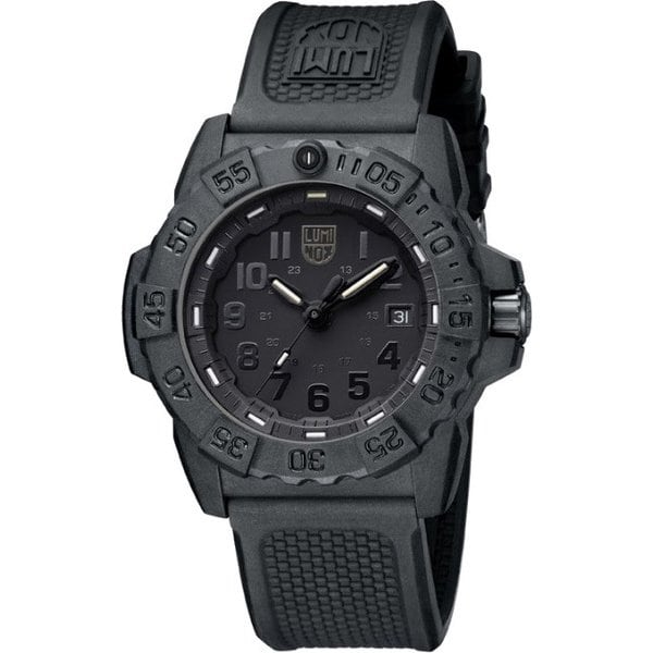 LUMINOX 3501.BO Watch - Navy SEAL BKOUT QT Rubber Watch | Durable & Water-Resistant Timepiece (Image 5)
