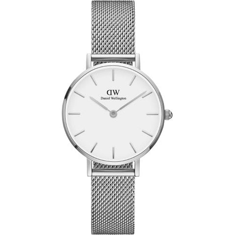 Daniel Wellington DW00100220 Watch - Daniel Wellington PETITE STERLING 28mm Silver Watch - Elegant Timepiece for Women