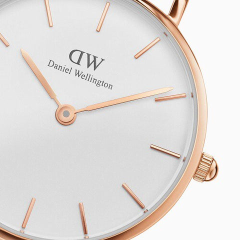 Daniel Wellington DW00100249 Elegant Petite Bondi Rose Gold 28mm Classic Design Durable Leather Strap Water Resistant