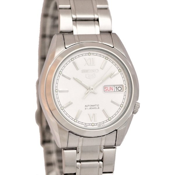 SEIKO SNKL51K1 Watch - Seiko 5 Automatic Silver - Stylish Men's Watch with Day-Date Function and Durable Design