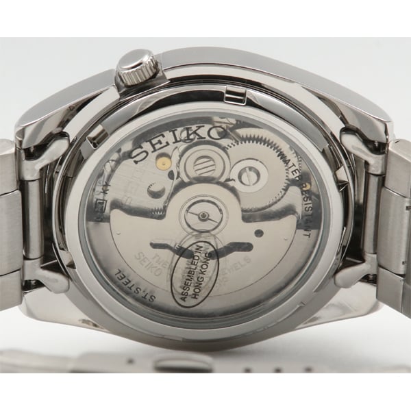 SEIKO SNKL55K1 Watch - Automatic Movement Black Dial Stainless Steel Bracelet Men's Watch Classic Design Water Resistant (Ima