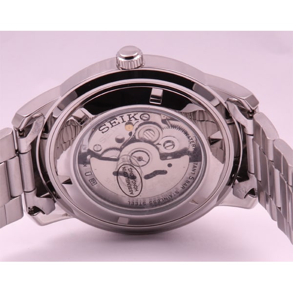 SEIKO SNKM83K1 Watch - 5 Automatic Movement Stainless Steel Bracelet White Dial Men's Watch with Date Function (Image 4)