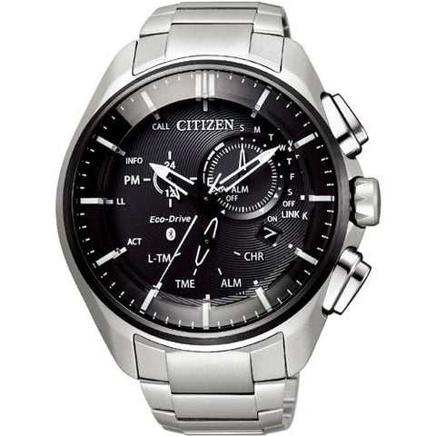 CITIZEN BZ1041 57E Men's Eco Drive Bluetooth Titanium Watch with Metal Band and Black Dial for Smart Connectivity and Durability