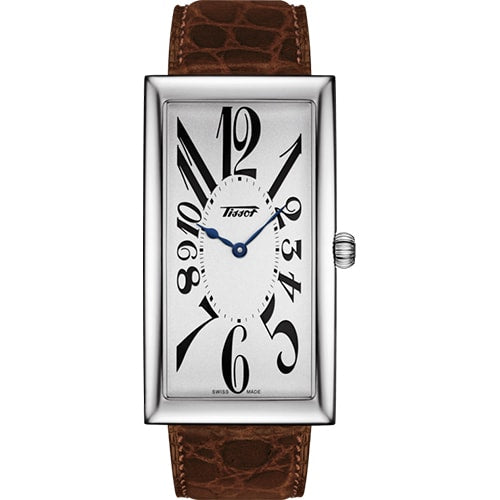 TISSOT T117.509.16.032.00 Watch - Heritage Banana QT SI SS Watch with Calf Leather Strap, Water Resistant, 2 Year Warranty