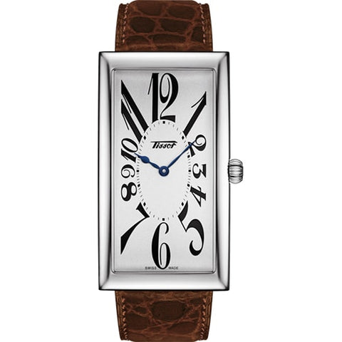 TISSOT T117.509.16.032.00 Watch - Heritage Banana QT SI SS Watch with Calf Leather Strap, Water Resistant, 2 Year Warranty