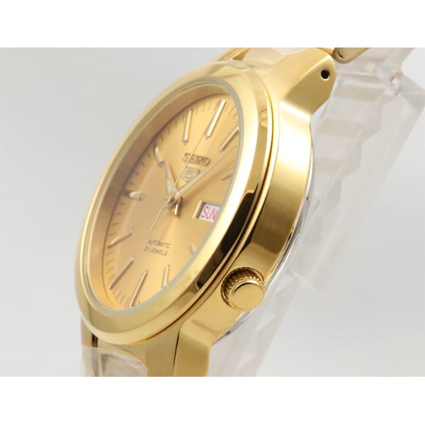 SEIKO SNKA10K1 Watch - 5 Automatic Movement Stainless Steel Bracelet Gold Tone Classic Men's Watch (Image 2)