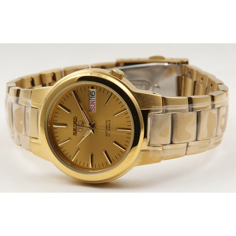 SEIKO SNKA10K1 Watch - 5 Automatic Movement Stainless Steel Bracelet Gold Tone Classic Men's Watch (Image 3)