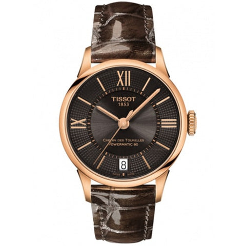 TISSOT T0992073644800 Watch - CHEMIN DES TOURELLES Classic Design Swiss Automatic Water Resistant Men's Watch with 2 Year