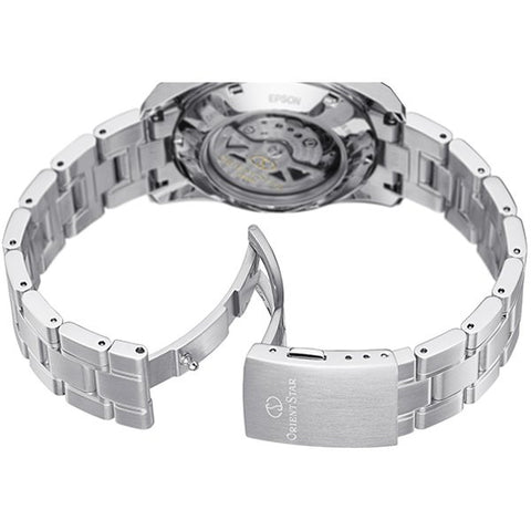 ORIENT RK AU0005L Star Contemporary Automatic Men's Watch with Manual Winding and Durable SUS316L Metal Band for Timeless Style