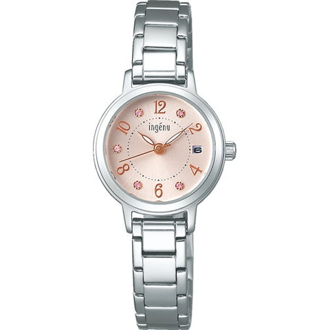 SEIKO AHJK445 Watch - Ladies Angeline Metal Band Pink Dial Elegant Watch with Date Function and Water Resistance