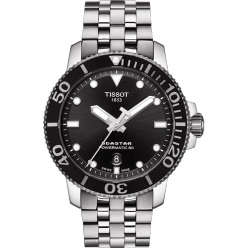 TISSOT T120.407.11.051.00 Watch - SEASTAR AT BK SS - Swiss Automatic Dive Watch [Parallel Import]