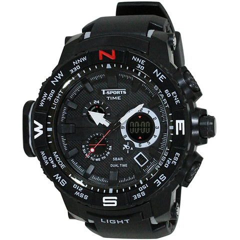 CLEVER TS AD096 BK Men's Ana Digi Watch with Water Resistance Stylish Design and Durable Build for Everyday Wear