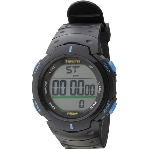 CLEVER TS D153 BL Stylish Men's Digital Watch with Waterproof Design, Backlight Display, and Durable Silicone Strap for Everyday Wear