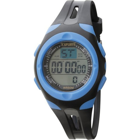 CLEVER TS D157 BL Stylish Men's Digital Watch with Waterproof Design, LED Display, Alarm Function and Long Battery Life