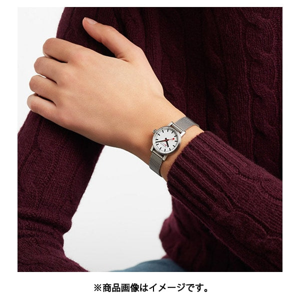 MONDAINE MSE.26110.SM Watch - Evo2 Petit Mesh Bracelet MONDAINE White/Mesh - Stylish Swiss Watch for Everyday Wear (Image 4)