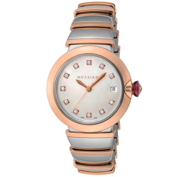 BVLGARI LU36WSPGSPGD/11 Watch - Lucea [Lvcea] 2-Year Warranty White - BVLGARI Luxury Perfume for Men